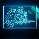 ADVPRO Skull head with flower Personalized Tabletop LED neon sign st5-p0062-tm - Sky Blue