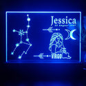 ADVPRO Zodiac Virgo – Name & birthday Personalized Tabletop LED neon sign st5-p0067-tm - Blue