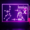 ADVPRO Zodiac Virgo – Name & birthday Personalized Tabletop LED neon sign st5-p0067-tm - Purple