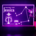 ADVPRO Zodiac Libra – Name & birthday Personalized Tabletop LED neon sign st5-p0068-tm - Purple