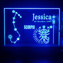 ADVPRO Zodiac Scorpio – Name & birthday Personalized Tabletop LED neon sign st5-p0069-tm - Blue