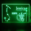 ADVPRO Zodiac Scorpio – Name & birthday Personalized Tabletop LED neon sign st5-p0069-tm - Green