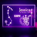 ADVPRO Zodiac Scorpio – Name & birthday Personalized Tabletop LED neon sign st5-p0069-tm - Purple