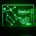 ADVPRO Zodiac Gemini – Name & birthday Personalized Tabletop LED neon sign st5-p0076-tm - Green