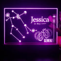 ADVPRO Zodiac Gemini – Name & birthday Personalized Tabletop LED neon sign st5-p0076-tm - Purple