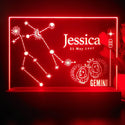 ADVPRO Zodiac Gemini – Name & birthday Personalized Tabletop LED neon sign st5-p0076-tm - Red