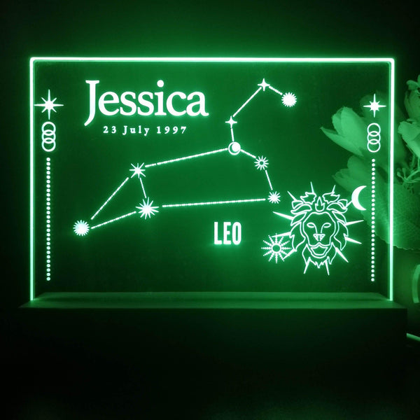 ADVPRO Zodiac Leo – Name & birthday Personalized Tabletop LED neon sign st5-p0078-tm - Green