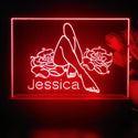ADVPRO Sexy pose with 2 roses Personalized Tabletop LED neon sign st5-p0080-tm - Red