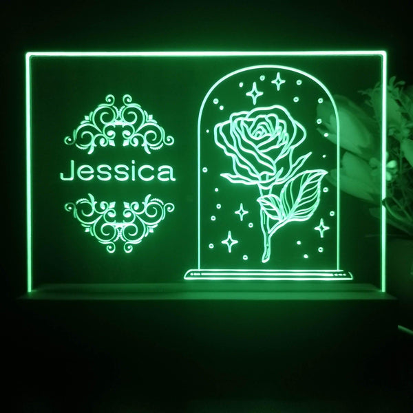 ADVPRO Rose in snow globe Personalized Tabletop LED neon sign st5-p0081-tm - Green
