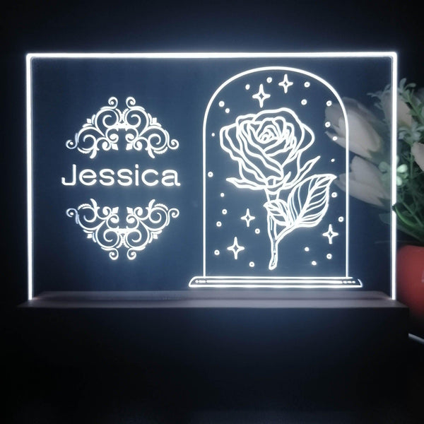 ADVPRO Rose in snow globe Personalized Tabletop LED neon sign st5-p0081-tm - White