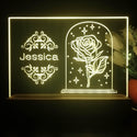 ADVPRO Rose in snow globe Personalized Tabletop LED neon sign st5-p0081-tm - Yellow