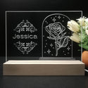 ADVPRO Rose in snow globe Personalized Tabletop LED neon sign st5-p0081-tm - 7 Color