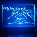 ADVPRO Hand create heart shape with love Personalized Tabletop LED neon sign st5-p0082-tm - Blue