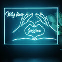 ADVPRO Hand create heart shape with love Personalized Tabletop LED neon sign st5-p0082-tm - Sky Blue