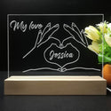 ADVPRO Hand create heart shape with love Personalized Tabletop LED neon sign st5-p0082-tm - 7 Color