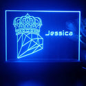 ADVPRO Crown with diamond Personalized Tabletop LED neon sign st5-p0083-tm - Blue