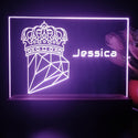 ADVPRO Crown with diamond Personalized Tabletop LED neon sign st5-p0083-tm - Purple