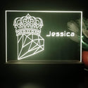 ADVPRO Crown with diamond Personalized Tabletop LED neon sign st5-p0083-tm - Yellow