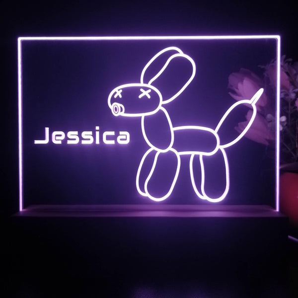 ADVPRO Balloon Dog Personalized Tabletop LED neon sign st5-p0084-tm - Purple