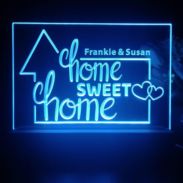 ADVPRO Home sweet home Personalized Tabletop LED neon sign st5-p0085-tm - Blue