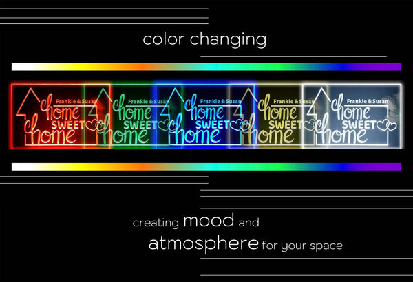 ADVPRO Home sweet home Personalized Tabletop LED neon sign st5-p0085-tm - Color Changing