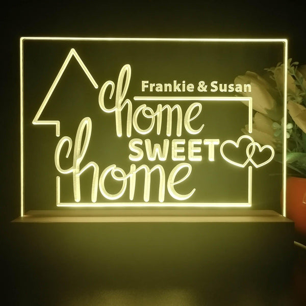 ADVPRO Home sweet home Personalized Tabletop LED neon sign st5-p0085-tm - Yellow