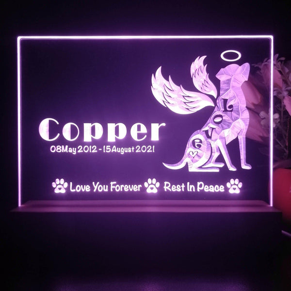 ADVPRO Love you forever, rest in peace – dog Personalized Tabletop LED neon sign st5-p0088-tm - Purple