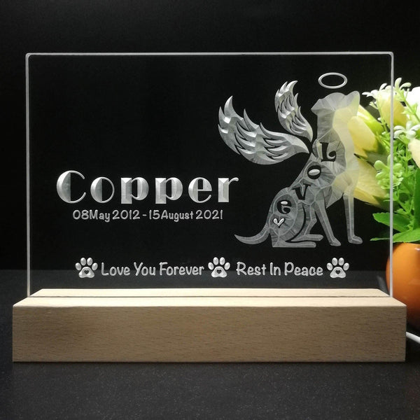 ADVPRO Love you forever, rest in peace – dog Personalized Tabletop LED neon sign st5-p0088-tm - 7 Color