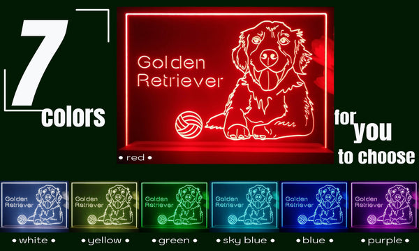 ADVPRO Golden Retriever Personalized Tabletop LED neon sign st5-p0090-tm