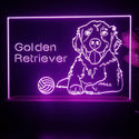 ADVPRO Golden Retriever Personalized Tabletop LED neon sign st5-p0090-tm - Purple