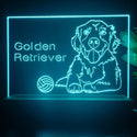 ADVPRO Golden Retriever Personalized Tabletop LED neon sign st5-p0090-tm - Sky Blue