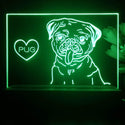 ADVPRO Pug Personalized Tabletop LED neon sign st5-p0091-tm - Green