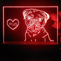 ADVPRO Pug Personalized Tabletop LED neon sign st5-p0091-tm - Red