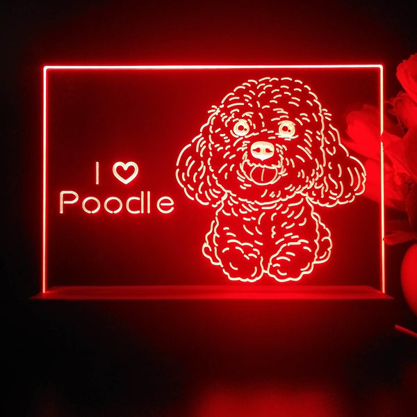 ADVPRO Poodle Personalized Tabletop LED neon sign st5-p0092-tm - Red