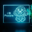 ADVPRO Poodle Personalized Tabletop LED neon sign st5-p0092-tm - Sky Blue