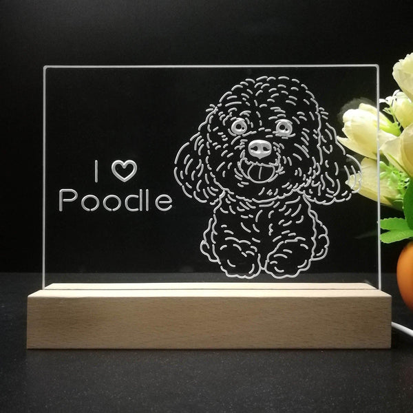 ADVPRO Poodle Personalized Tabletop LED neon sign st5-p0092-tm - 7 Color