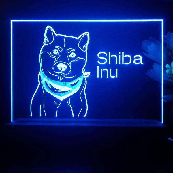 ADVPRO Shiba Inu Personalized Tabletop LED neon sign st5-p0093-tm - Blue