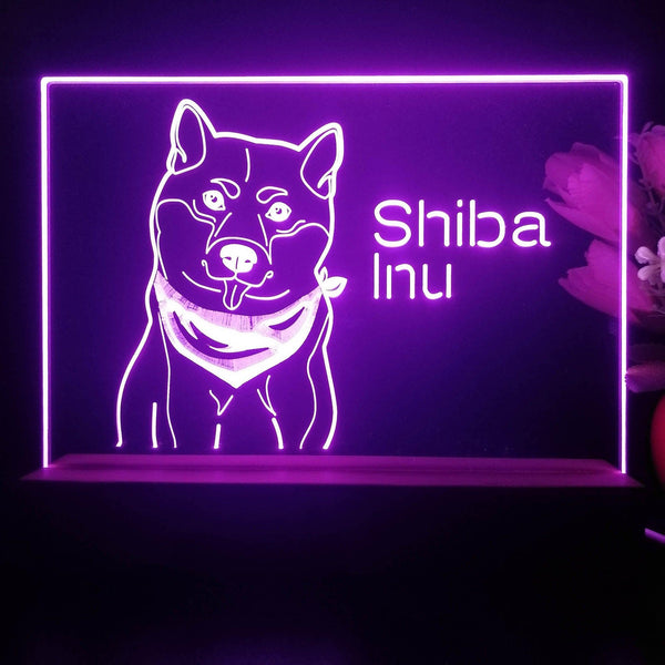 ADVPRO Shiba Inu Personalized Tabletop LED neon sign st5-p0093-tm - Purple