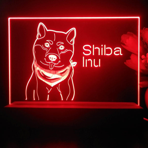 ADVPRO Shiba Inu Personalized Tabletop LED neon sign st5-p0093-tm - Red