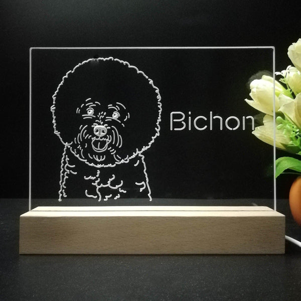 ADVPRO Bichon Personalized Tabletop LED neon sign st5-p0094-tm - 7 Color