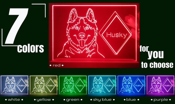 ADVPRO Husky Personalized Tabletop LED neon sign st5-p0095-tm