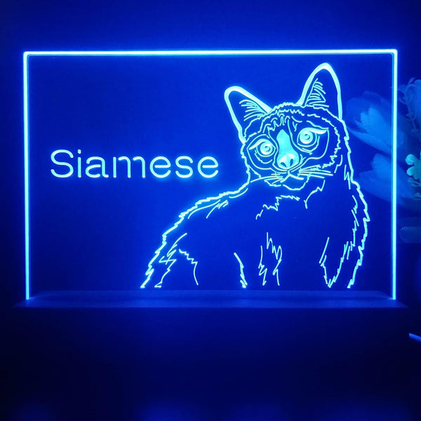 ADVPRO Siamese Personalized Tabletop LED neon sign st5-p0096-tm - Blue