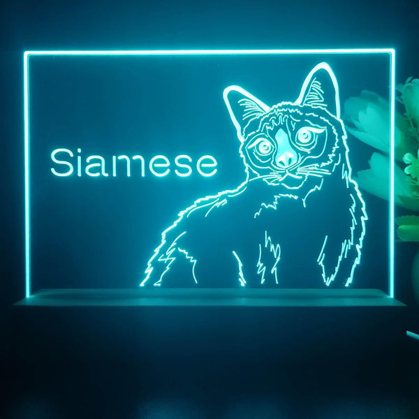 ADVPRO Siamese Personalized Tabletop LED neon sign st5-p0096-tm - Sky Blue