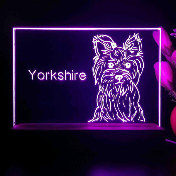 ADVPRO Yorkshire Personalized Tabletop LED neon sign st5-p0098-tm - Purple
