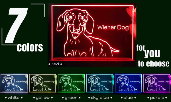 ADVPRO Wiener Dog Personalized Tabletop LED neon sign st5-p0100-tm