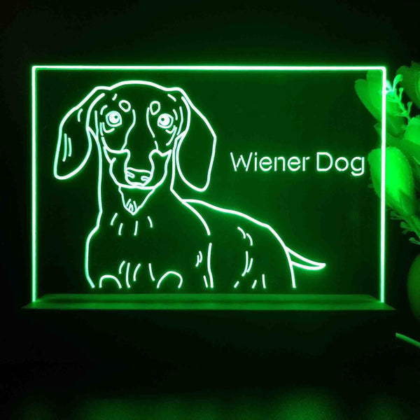 ADVPRO Wiener Dog Personalized Tabletop LED neon sign st5-p0100-tm - Green