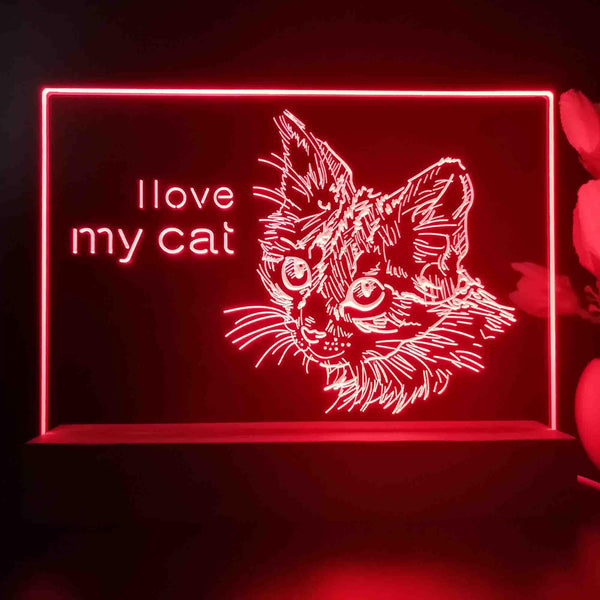 ADV PRO Cat Love Neon Light Sign - LED Home Wall Decor, 12x8.5 Inches, Multiple Colors