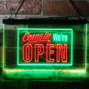 ADVPRO Come in We're Open Welcome Plaque Dual Color LED Neon Sign st6-i0001 - Green & Red