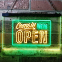 ADVPRO Come in We're Open Welcome Plaque Dual Color LED Neon Sign st6-i0001 - Green & Yellow