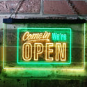 ADVPRO Come in We're Open Welcome Plaque Dual Color LED Neon Sign st6-i0001 - Green & Yellow